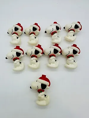 Vintage Peanuts Snoopy Christmas Plastic Light Covers Set String Decorations 9 • $22.99