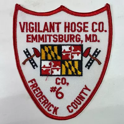 Vigilant Hose Co Emmitsburg Fire Co 6 Frederick County Maryland Patch T6 • $15.19