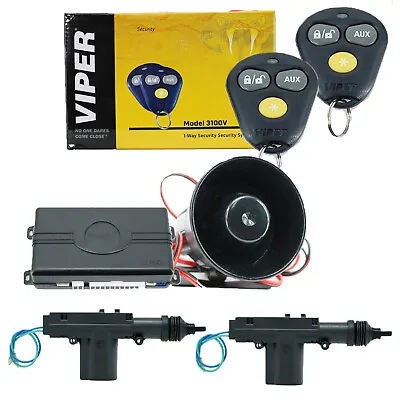 Viper 3100V Keyless Entry Car Alarm System + 2 Universal Door Lock Actuators New • $78.99