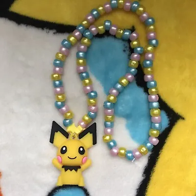 £12 • Buy Pichu Kandi Bead Necklace Kawaii Fairy Kei Pokemon Cute Stretcy 