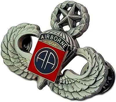 82nd Airborne Oxidized Master Jump Wing Military Insignia Badge US Army Pin • $29.99