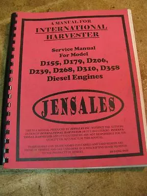 International D155 D179 D206 D239 D268 D310 D358 Diesel Engine Service Manual • $40