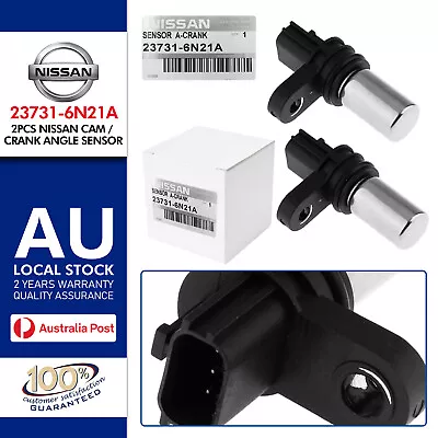 2X Cam / Crank Angle Sensor Fits NISSAN X-TRAIL T30 QR25DE 2.5L XTRAIL 02-06 • $61.28