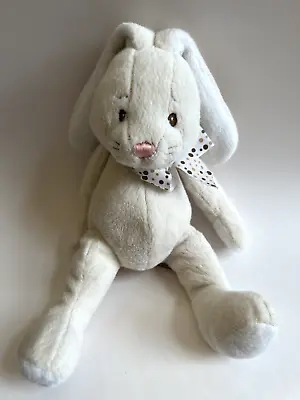 Baby Ganz MY FIRST BUNNY Soft Plush 12  Cream Pink Nose Polka Dot Bow Easter • $8.52