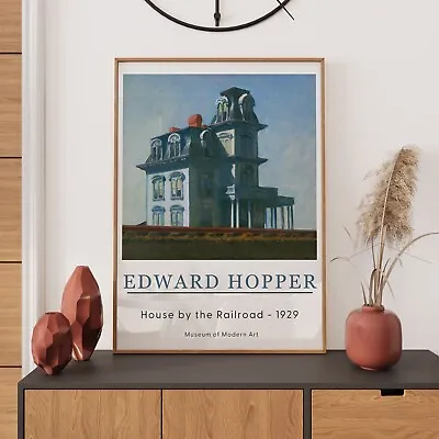 Edward Hopper Print: Exhibition Poster Famous Paintings Vintage Wall Art Décor • £19.99