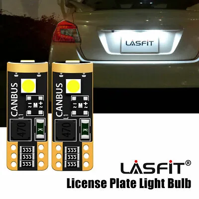 $7.99 • Buy LASFIT White 6000K LED License Plate Tag Light Bulbs T10 194 168 W5W 2825 192