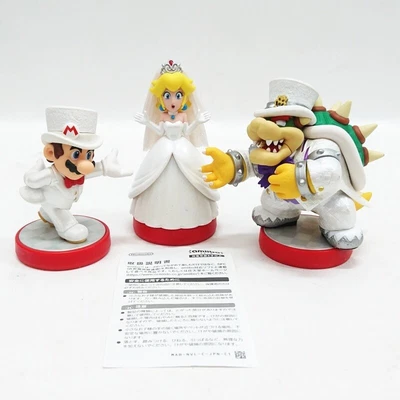$129.27 • Buy Amiibo Wedding Mario, Peach, Bowser, Nintendo Used Japan