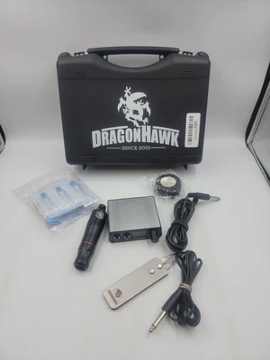 $44.99 • Buy LIGHT WEAR Dragonhawk Wireless Tattoo Machine Kit Rotary Pen Cartridge Needles