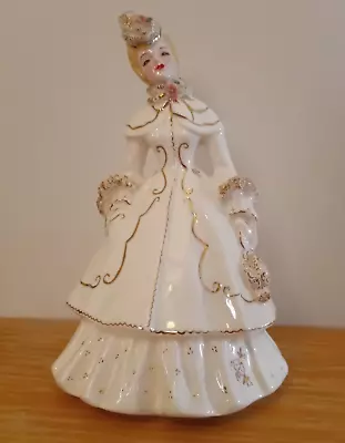 Vintage Figurine - Florence Ceramics  Lillian  - Ivory W/Gold Trim 1940s • $145