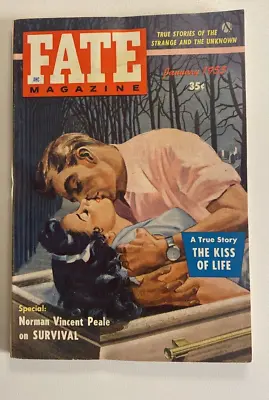 FATE Magazine January 1955 - The Kiss Of Life - Norman Vincent Peale • $12