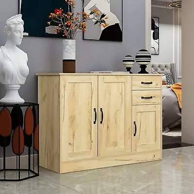 $189.99 • Buy Rustic Kitchen Storage Cabinet Buffet Server Table Sideboard Dining Room Wood