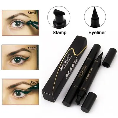 Black Winged Wing Eyeliner Stamp Waterproof Eye Liner Pencil Liquid MISS ROSE • £3.48