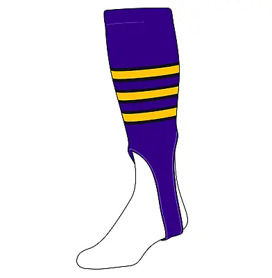 TCK Baseball Stirrups Large (300D 7in) Purple Black Gold • $14.99