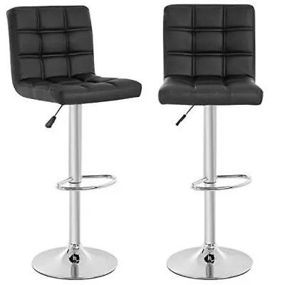 Set Of 2 Barstools Modern Bar Stool PU Leather Height Adjustable Counter Heig... • $103.28