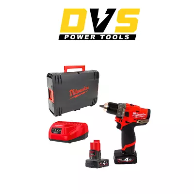 Milwaukee M12FPD-402X 12V M12 FUEL Hammer Drill Driver With 2x4Ah Batteries • £259.95