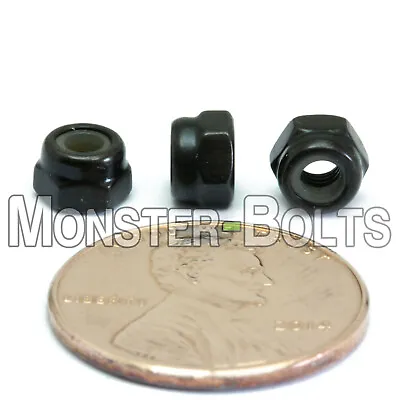 M3-0.50 Nylon Insert Lock Nuts Steel With Black Oxide - Metric DIN 985 Class 8 • $5.14