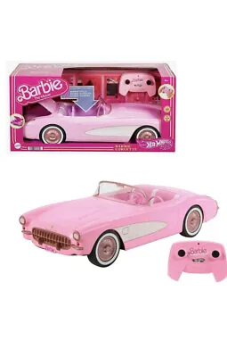 NEW Barbie The Movie Hot Wheels RC Corvette Remote Control Car 2023 Mattel • $154.69