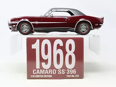 1:18 Exact Detail Replicas #221 Die-Cast Maroon 1968 Camaro RS/SS 396 W/ COA • $199.95