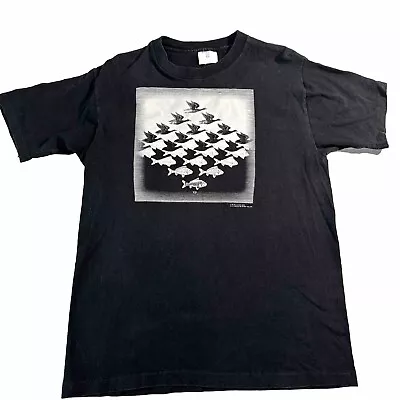 Vintage 80’s Mc Escher Art Shirt Sky And Water Birds Softee 1989 Rare Size L • $69.99