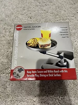 $14.95 • Buy Copco Swivel Saucer Car Clutter Solutions Cup, Food Holder NIB