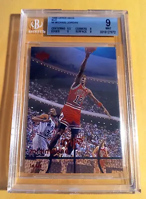 1998 UD MJx Michael Jordan MJ Timeline #5 - Wearing Jersey #12 BGS Mint 9 • $225