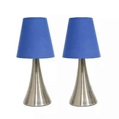 Valencia 2 Pack Mini Touch Table Lamp Set With Fabric Shades • $24.99