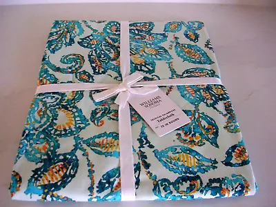 $55 • Buy Williams Sonoma Tropical Palampore Tablecloth 70 Inches Round 100% Cotton Nwtags