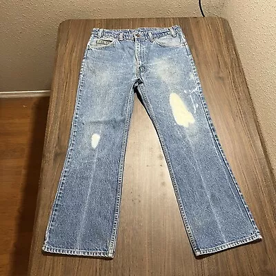 Vintage Levi Orange Tab Jeans USA Made 80s 90s Relaxed 34x29 Faded Bleached 16 • $60