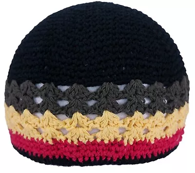 KUFI Crochet Beanie Skull Cap Knit Hat Muslim Islamic Prayer New 100% Cotton9 • $9.99