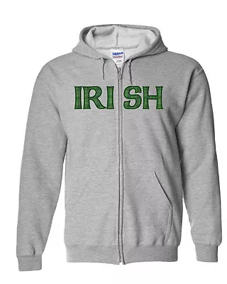 Irish Stitched Full Zip Hoodie-18600 • $39.99