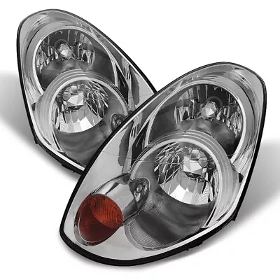 Chrome Factory Style Xenon HID Headlights Pair Set For 2005-2006 G35 G35X Sedan • $237.95