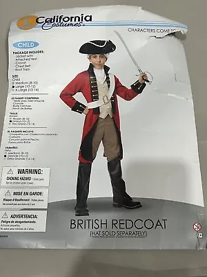 California Costumes British Redcoat Kids Costume Large 10-12 Military Dress Up • $50