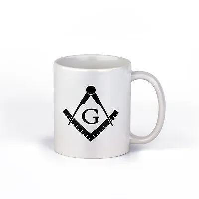 Masonic Square And Compass Cermaic Coffee Mug | Masonic Coffee Cup | 11-Ounce • $14.99