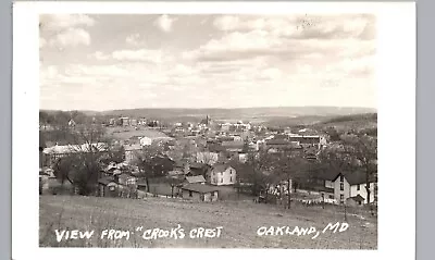 OAKLAND MARYLAND CROOK'S NEST VIEW Real Photo Postcard Rppc Md Antique • $12.65