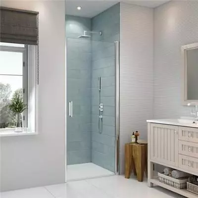 Merlyn 8 Series Frameless Single Pivot Door Showerwall 760mm Wide - 8mm Glass • £489.95