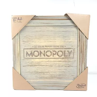 Hasbro Monopoly Rustic Wood Series Wooden Board Game NIB Sealed • $56.99