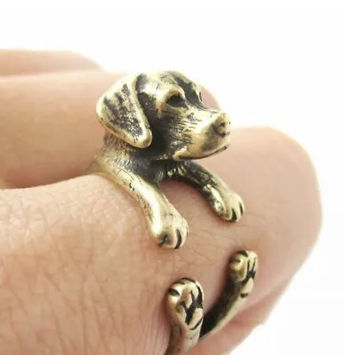  Dog Ring Pet Antique Vintage Animal Puppy Wrap Finger Adjustable • $9.95