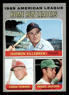 1970 Topps Baseball #66 A.L. HR Leaders Killebrew Jackson NM *d9 • $20