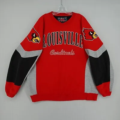 Vintage Louisville Cardinals Sweatshirt Adult XL Red Colorblock Galt Sand 90s • $59.99