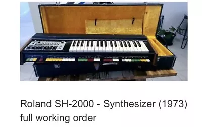 $1000 • Buy ROLAND SH 2000 SYNTHESIZER Early Serial Number Moog Filter Clone.