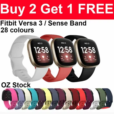 $4.95 • Buy For Fitbit Versa 3 /Sense Replacement Band Bands Tracker Watch Straps Wristband