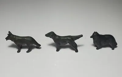 Vintage Miniature Metal Dog Figurines-Lot Of 3 • $20.49