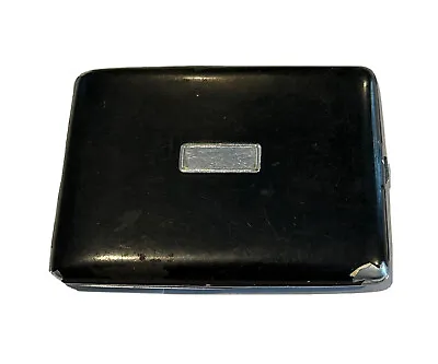 Vintage Cigarette Holder Case Black/Silver Colored  • $17