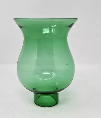 Vintage Green Glass Hurricane Style Chimney Light Lamp Cover • $24.50