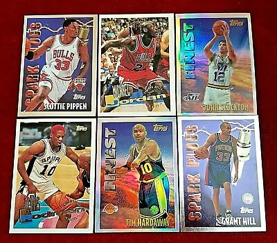 1995-96 Topps Basketball Jordan Finest Refractor Stockton Mystery Gold Rodman • $3.34