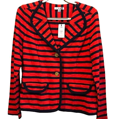 Cabi Spring 2013 Style 224 Yacht Club Jacket M Red Gold Buttons Blazer • $42.98