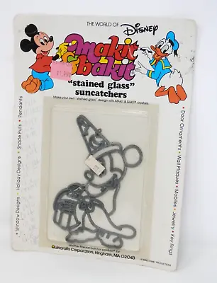 Makit & Bakit Disney Mickey Mouse Sorcerer Sun Catcher Frame Vintage Metal NOS • $10.39