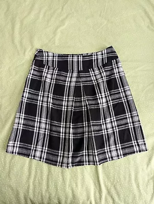 Pink Soda Black And White Checked Short Skirt Size 12 • £2
