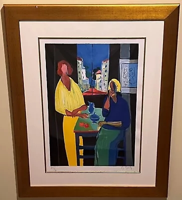 Marcel Mouly  La Rousse Et La Blonde  Lithograph Signed And Numbered 285/300 • $445