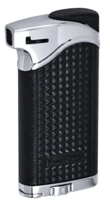 Vector Maximus 45 Soft Flame Pipe Lighter Black Crackle W/ Tamper Tool - 8274 • $43.95